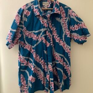 Cooke Street Honolulu Floral Pink and Blue Floral XXL Hawaiian Shirt